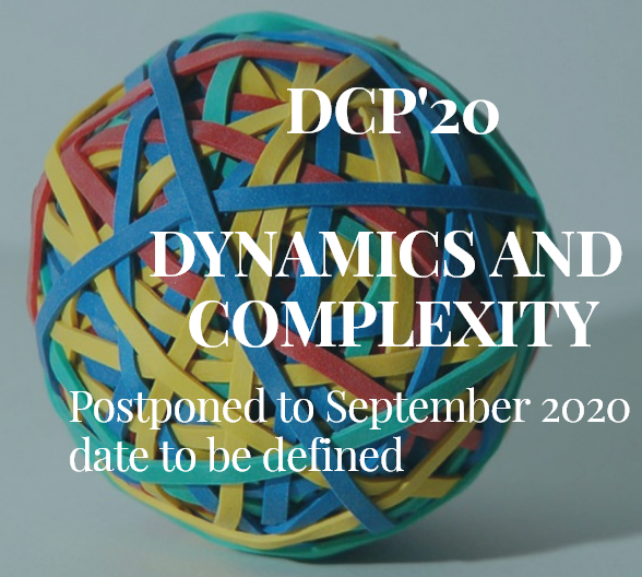 WORKSHOP DCP’20 – DYNAMICS AND COMPLEXITY Postponed to 2021 date to be defined